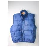 Jacques Carpentier Blue Puffer Vest Size XL