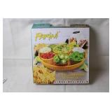 Parini 10-Piece Condiment Serving Set with Colored Bowls