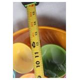 Parini 10-Piece Condiment Serving Set with Colored Bowls