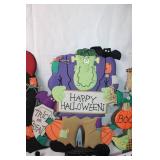 Halloween Decoration Collection with Buckets, Signs, and Tin Box