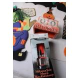 Halloween Decoration Collection with Buckets, Signs, and Tin Box
