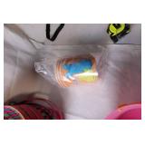 Collection of Colorful Wicker and Plastic Baskets