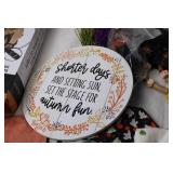 Autumn Decorative Set with Plates, Wreath, and Fall-Themed Decor