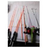 Set of 7 Fishing Rods Including Children