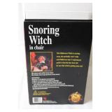 Animated Snoring Witch in Chair Halloween Decoration