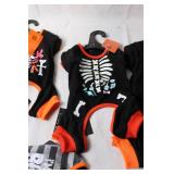 Set of 5 Halloween Dog Costumes with Skeleton Design