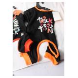 Set of 5 Halloween Dog Costumes with Skeleton Design