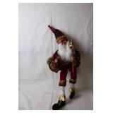 Vintage Santa Claus Figurine with Gold Accents