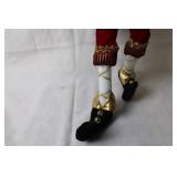 Vintage Santa Claus Figurine with Gold Accents