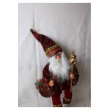 Vintage Santa Claus Figurine with Gold Accents