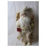 Vintage Christmas Santa Claus Figurine with Gold Accents