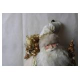 Vintage Christmas Santa Claus Figurine with Gold Accents