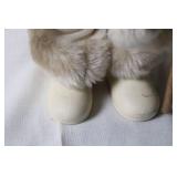 Vintage Christmas Santa Claus Figurine with Gold Accents