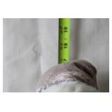 Santa Claus Figurine with Velvet Outfit and Silver Accents