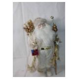 18-Inch Santa Claus Figurine with Gold Accents