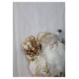 18-Inch Santa Claus Figurine with Gold Accents
