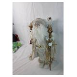 18-Inch Santa Claus Figurine with Gold Accents