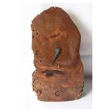 Rustic Wooden Mantle Clock with Natural Bark Finish