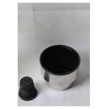 Vintage Silver Stainless Steel Thermos with Cup