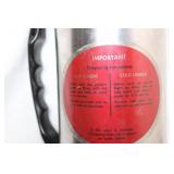 Vintage Silver Stainless Steel Thermos with Cup