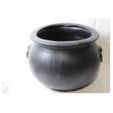 Large Black Plastic Cauldron with Handles