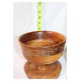 Collection of 8 Vintage Wooden Items Including Bowls and Decor Pieces