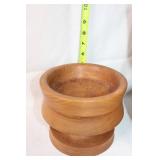 Collection of 8 Vintage Wooden Items Including Bowls and Decor Pieces