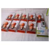 Lot of 10 Ecobulb Orange Party Bulbs and GFCI Outlet Set