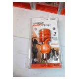 Lot of 10 Ecobulb Orange Party Bulbs and GFCI Outlet Set