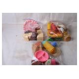Vintage 1987 Fisher-Price Play Food Set in Original Bags