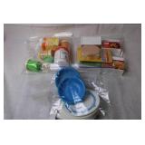 Vintage 1987 Fisher-Price Play Food Set with Plates and Utensils