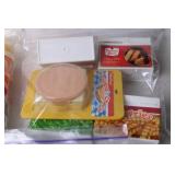 Vintage 1987 Fisher-Price Play Food Set with Plates and Utensils