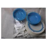 Vintage 1987 Fisher-Price Play Food Set with Plates and Utensils