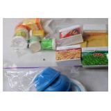 Vintage 1987 Fisher-Price Play Food Set with Plates and Utensils