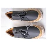 Pair of Black Leather Loafers with Tassel Detail