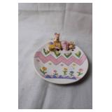 Easter-Themed Ceramic Napkin Rings and Plate