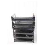 Stackable Black Plastic File Organizers