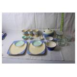 15-Piece Hand-Painted Ceramic Dinnerware Set