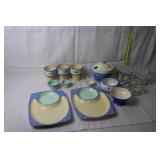 15-Piece Hand-Painted Ceramic Dinnerware Set