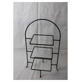 3-Tier Black Metal Baking Rack with Gingerbread and Donut Baking Trays