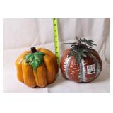 Collection of 14 Autumn Decor Items Including Pumpkins and Gnomes