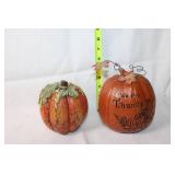 Collection of 14 Autumn Decor Items Including Pumpkins and Gnomes
