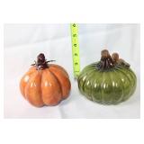 Collection of 14 Autumn Decor Items Including Pumpkins and Gnomes