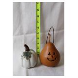 Collection of 14 Autumn Decor Items Including Pumpkins and Gnomes