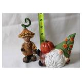 Collection of 14 Autumn Decor Items Including Pumpkins and Gnomes