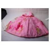 Set of 2 Toddler Dresses: Pink Floral Gingham & Mint Sparkle