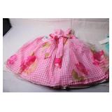 Set of 2 Toddler Dresses: Pink Floral Gingham & Mint Sparkle