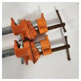 Lot Of 2 Pony Clamps 1" Round 44" Long Steel Great Condition