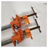 Lot Of 2 Pony Clamps 1" Round 44" Long Steel Great Condition