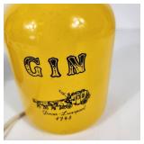 Lot Of Two Vintage Bar Lights Laurel And Hardy 15.5" Tall And Electric Gin Jug Bar Man Cave Good Condition